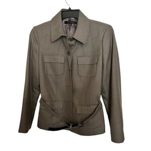 Anne Klein Women's Lined  Belted Suit Blazer Size 14